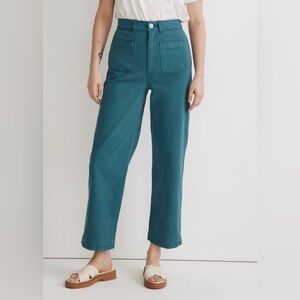 Madewell Emmett 2.0 wide leg crop Sea Coastal size 26